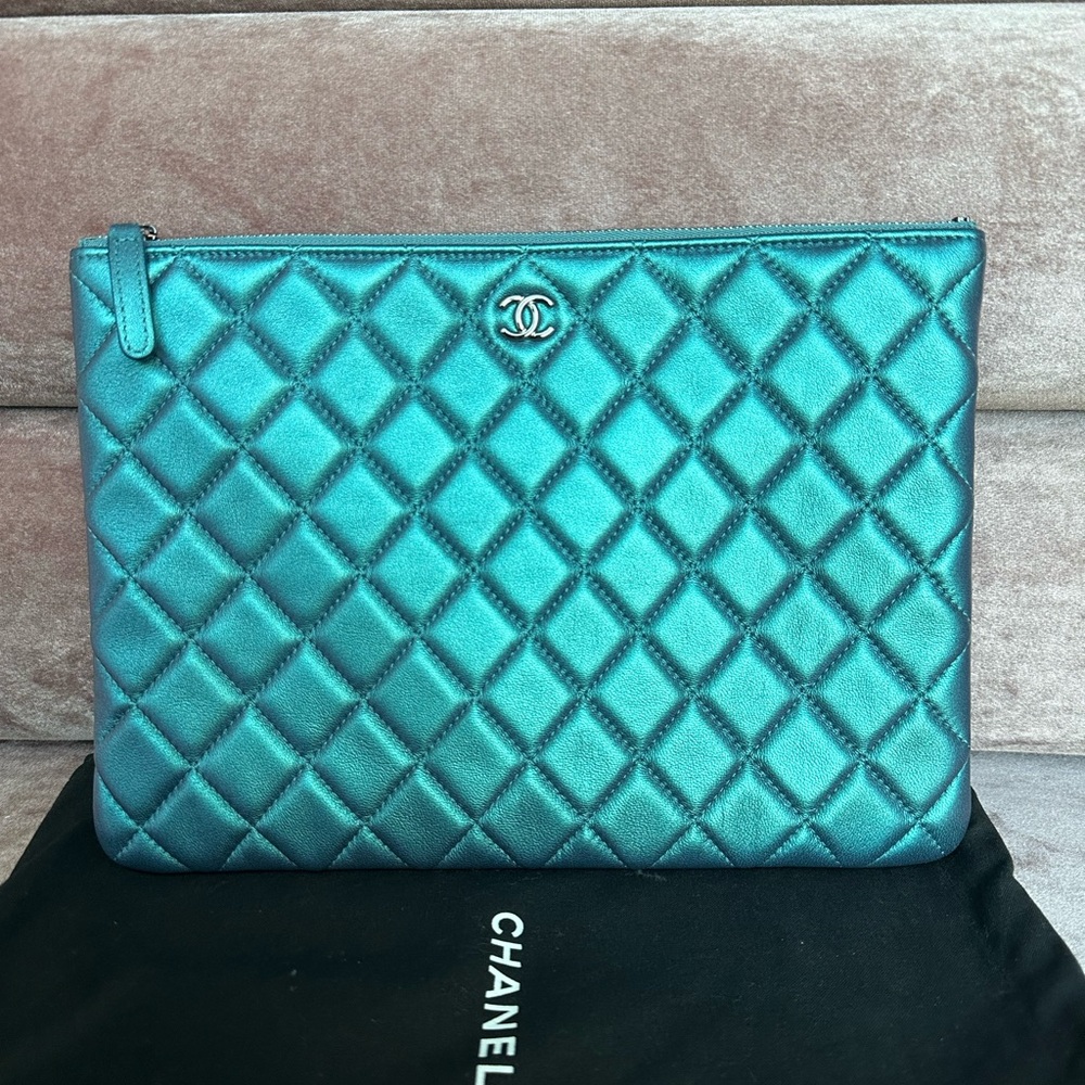 CHANEL Iridescent Leather Clutch